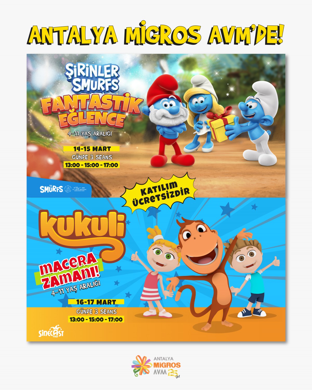 Kukuli ve Şirinler &Ccedil;ocuk Etkinliği