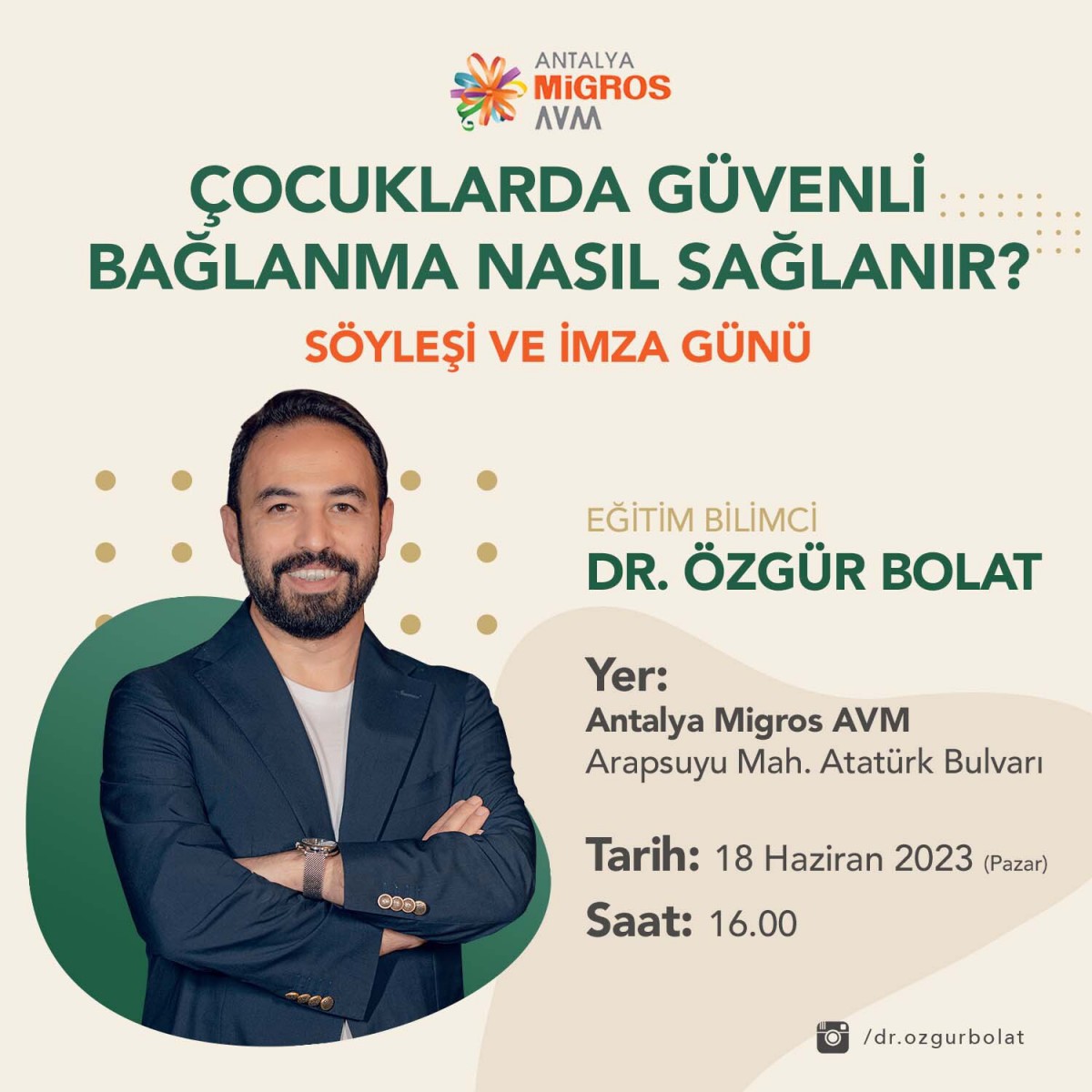  Dr. Özgür Bolat Söyleşi ve İmza Günü 